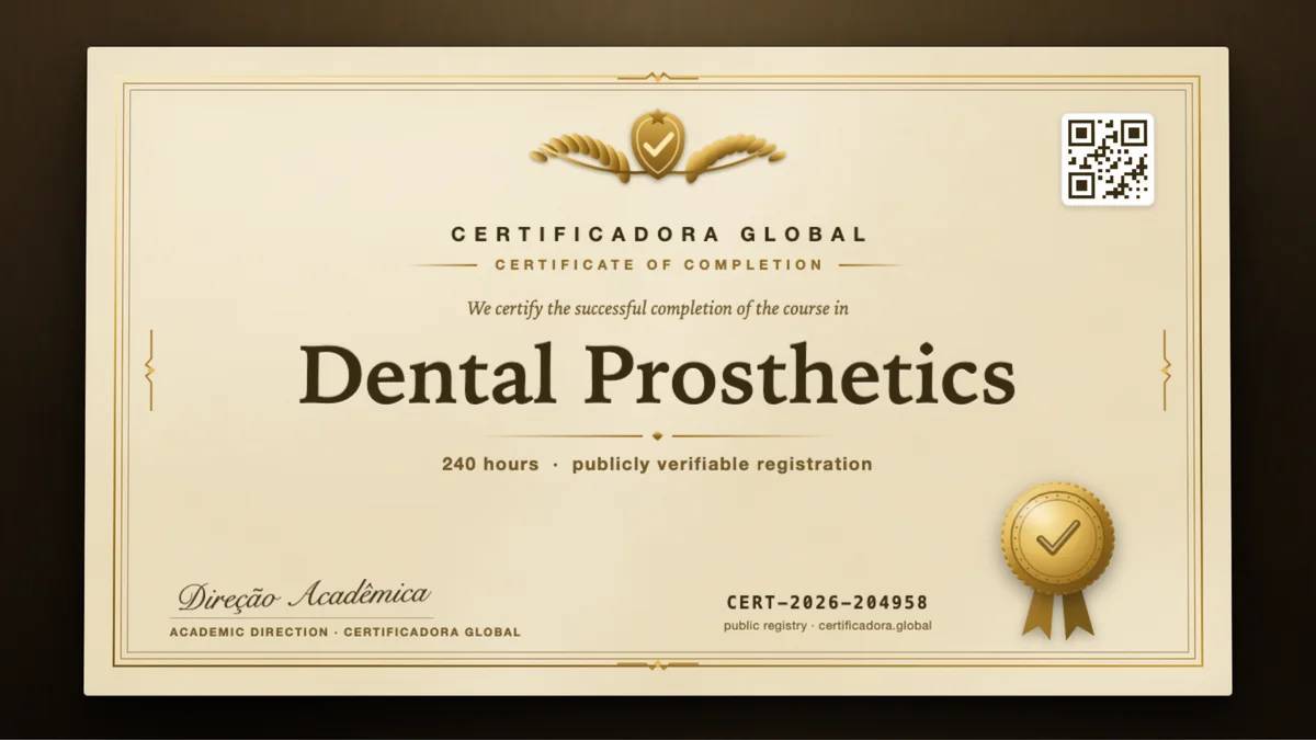 Cover of the Dental Prosthetics course