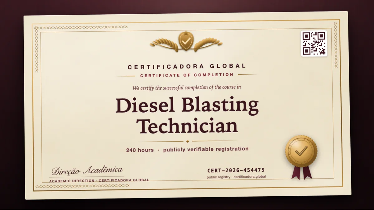 Cover of the Diesel Blasting Technician course
