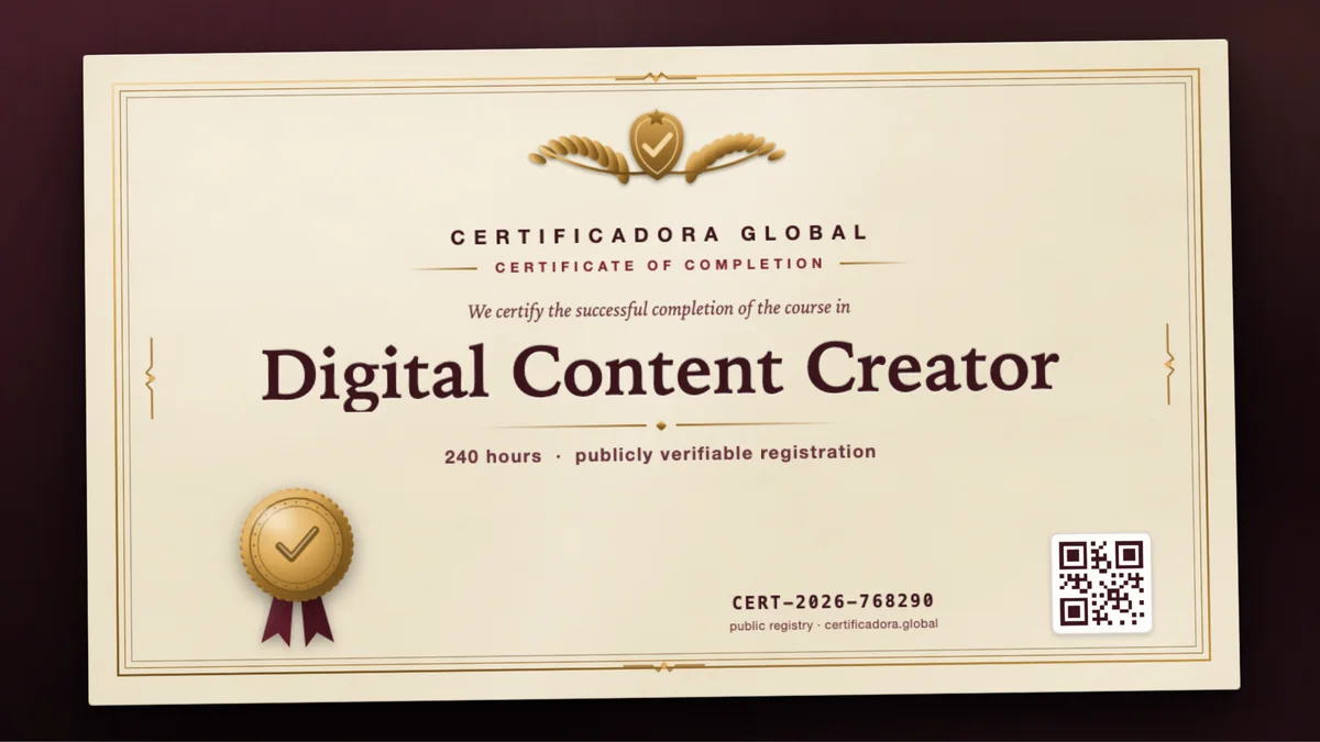 Cover of the Digital Content Creator course