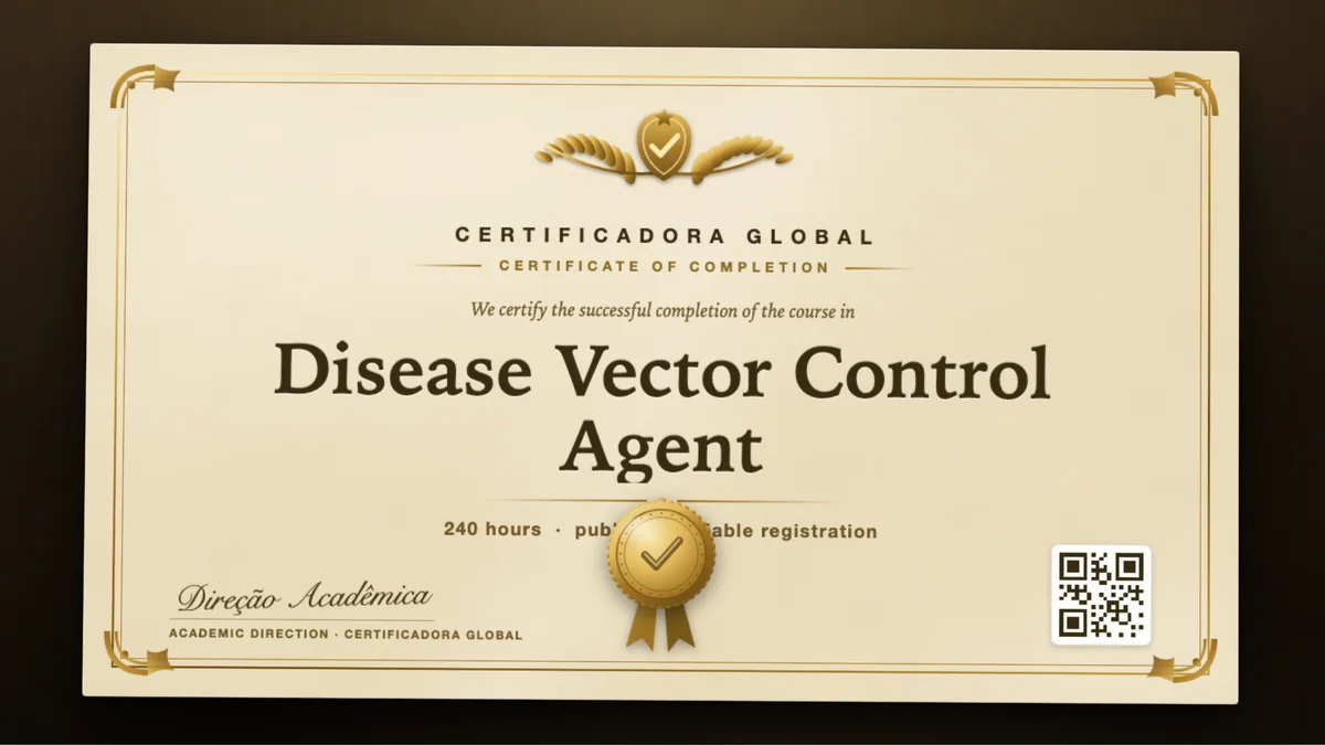Cover of the Disease Vector Control Agent course