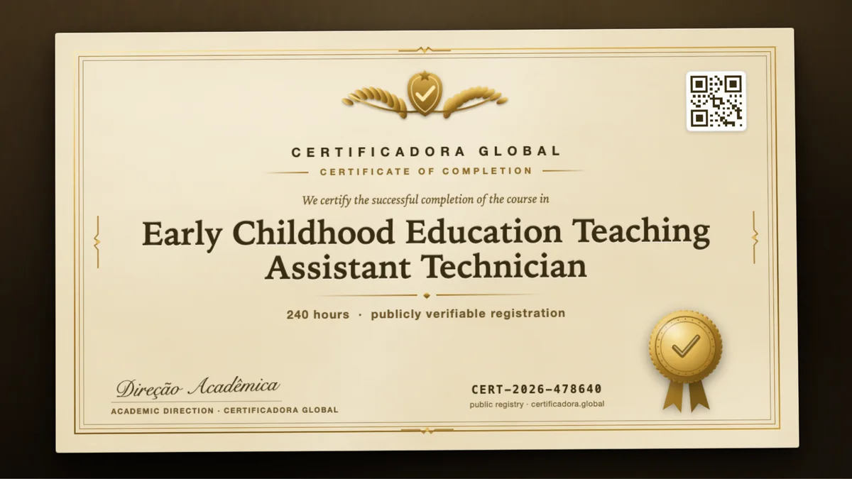Cover of the Early Childhood Education Teaching Assistant Technician course
