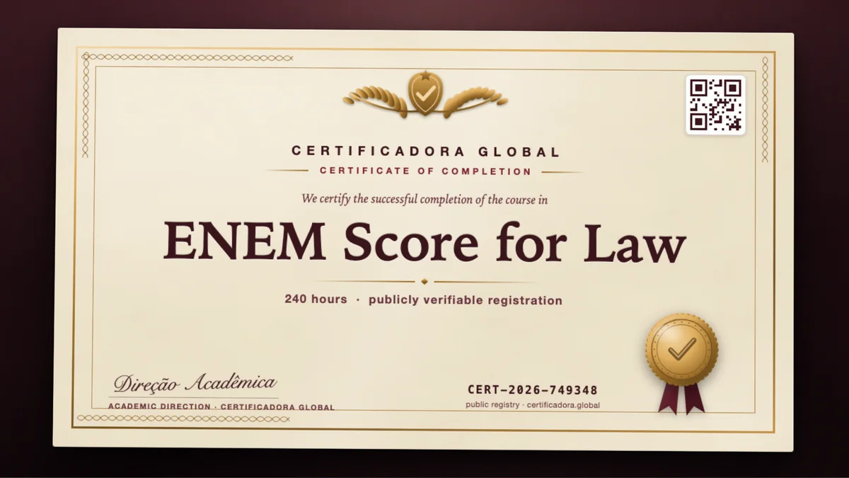 Cover of the ENEM Score for Law course