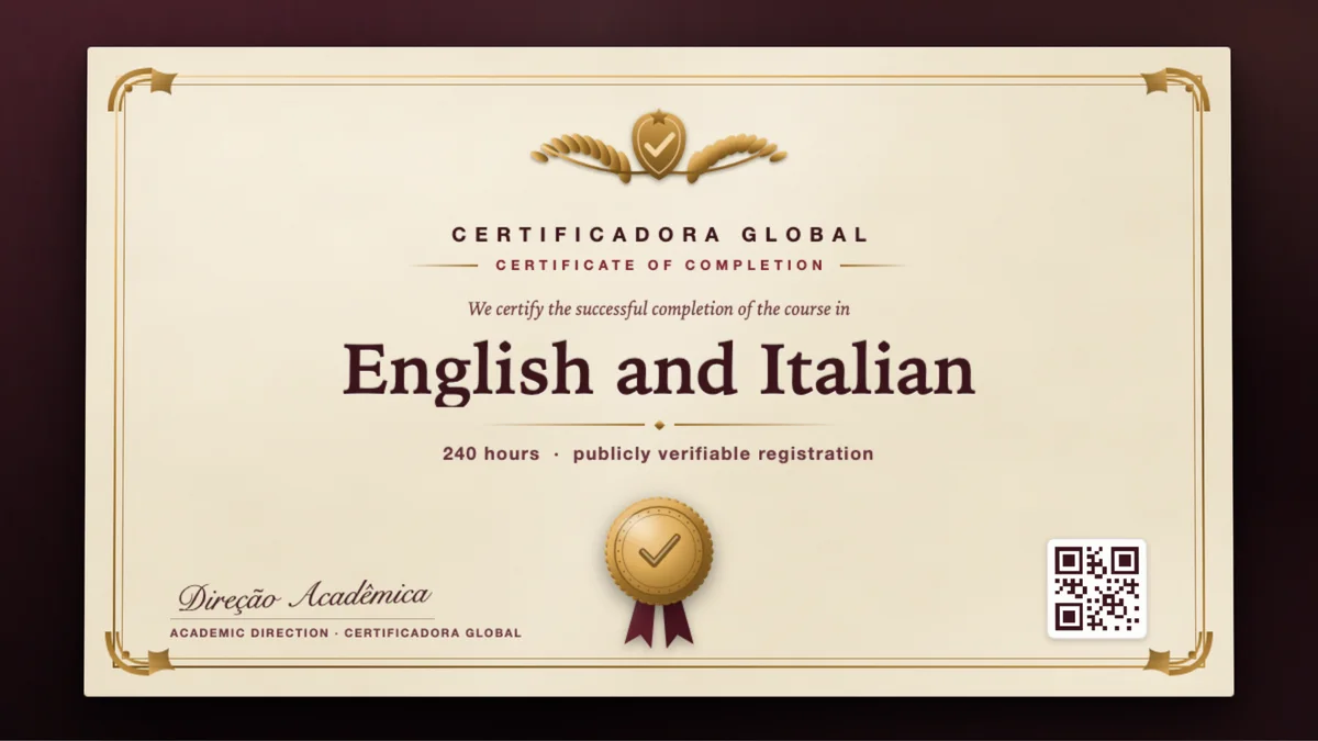 Cover of the English and Italian course
