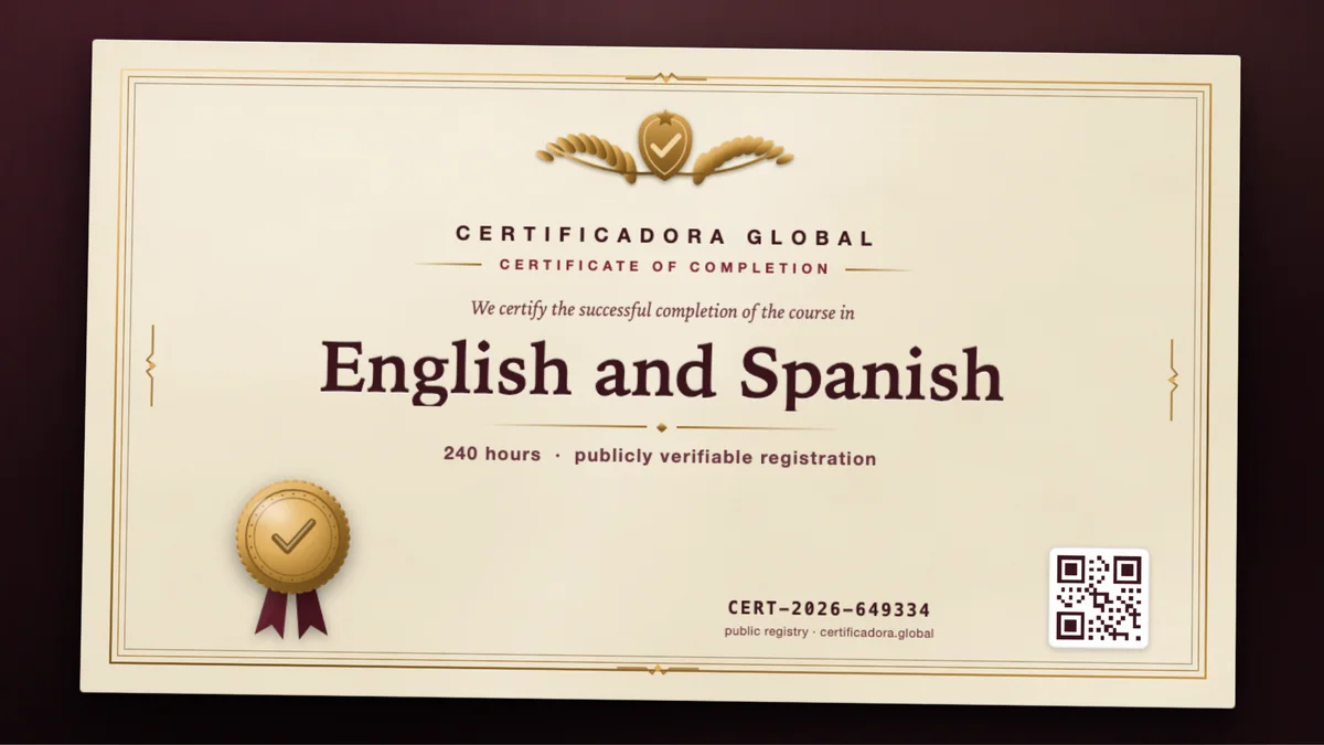 Cover of the English and Spanish course
