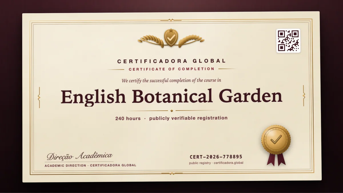 Cover of the English Botanical Garden course