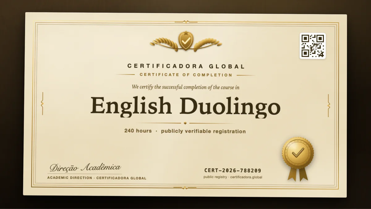 Cover of the English Duolingo course