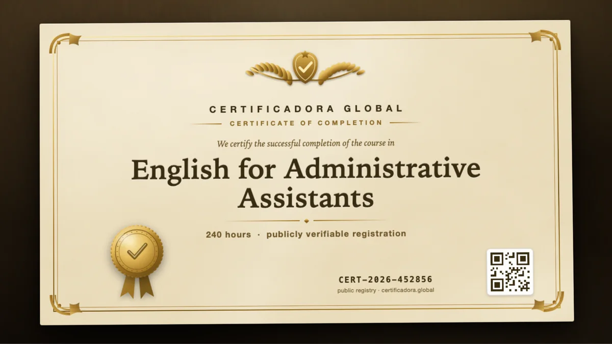 Cover of the English for Administrative Assistants course