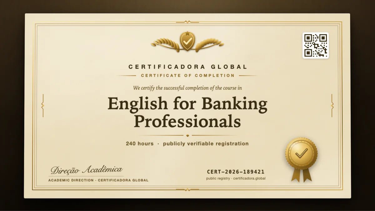 Cover of the English for Banking Professionals course