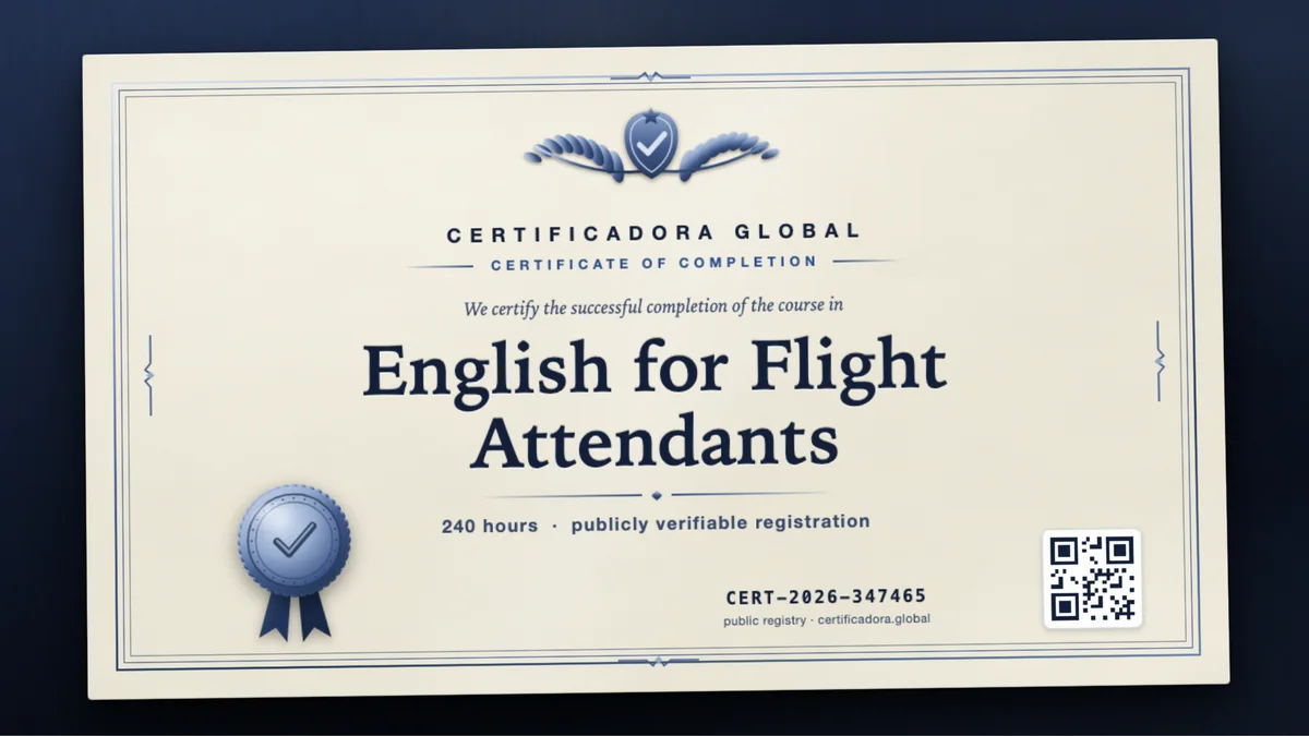 Cover of the English for Flight Attendants course
