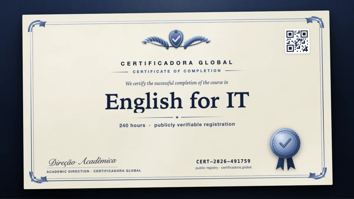 Cover of the English for IT course