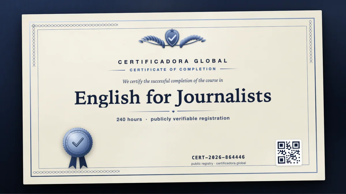 Cover of the English for Journalists course