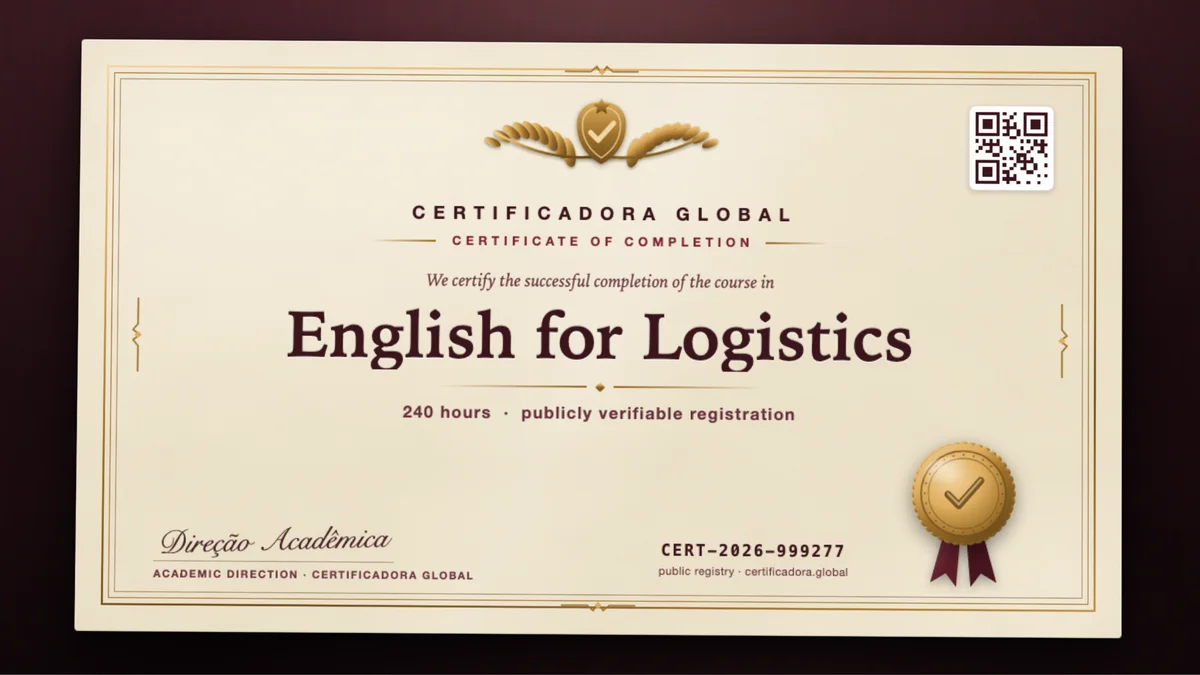 Cover of the English for Logistics course