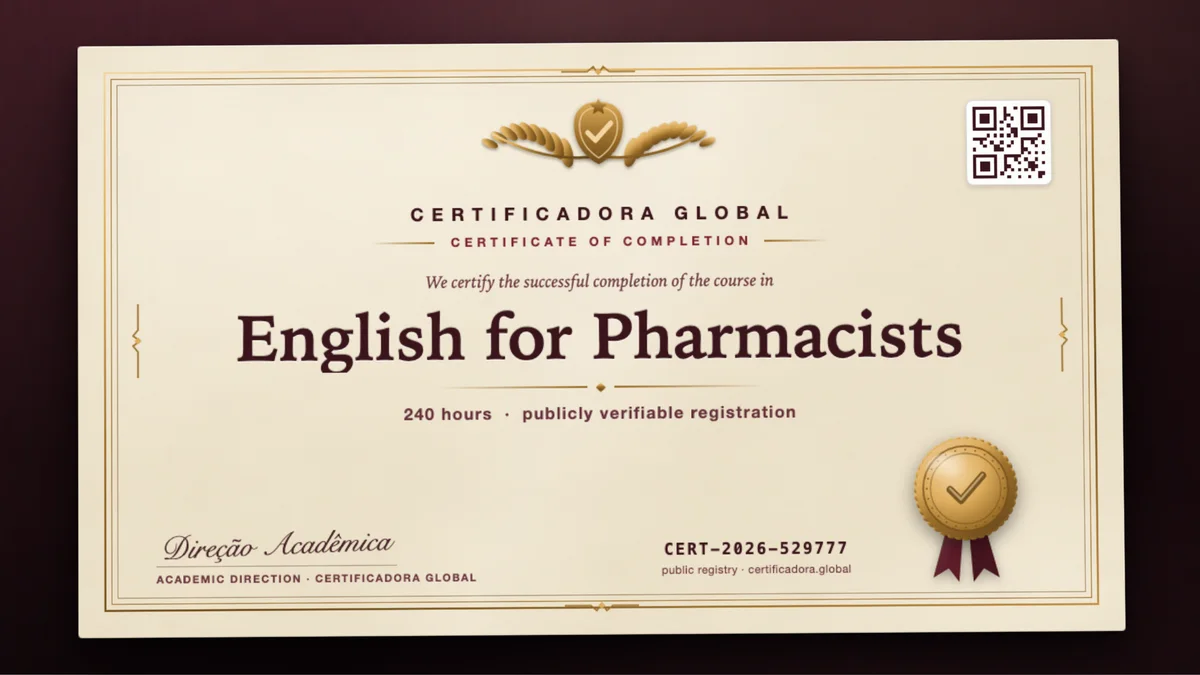 Cover of the English for Pharmacists course
