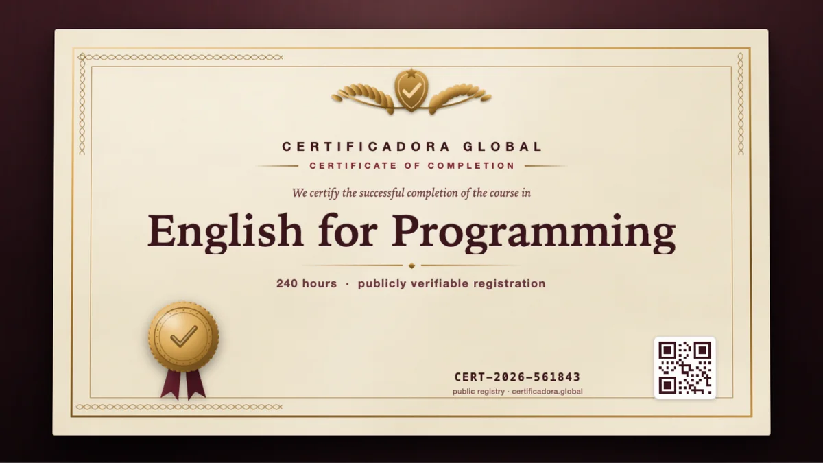Cover of the English for Programming course