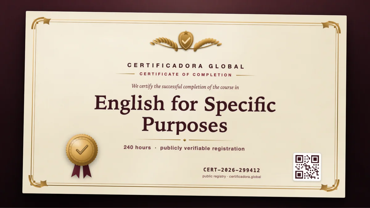 Cover of the English for Specific Purposes course