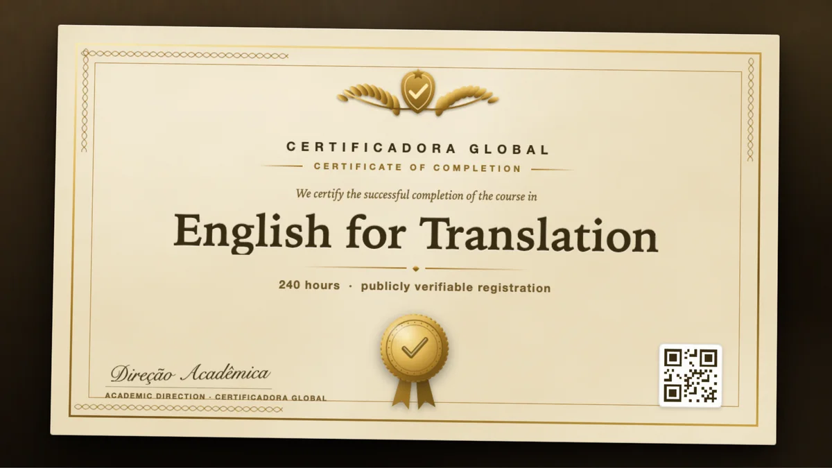 Cover of the English for Translation course
