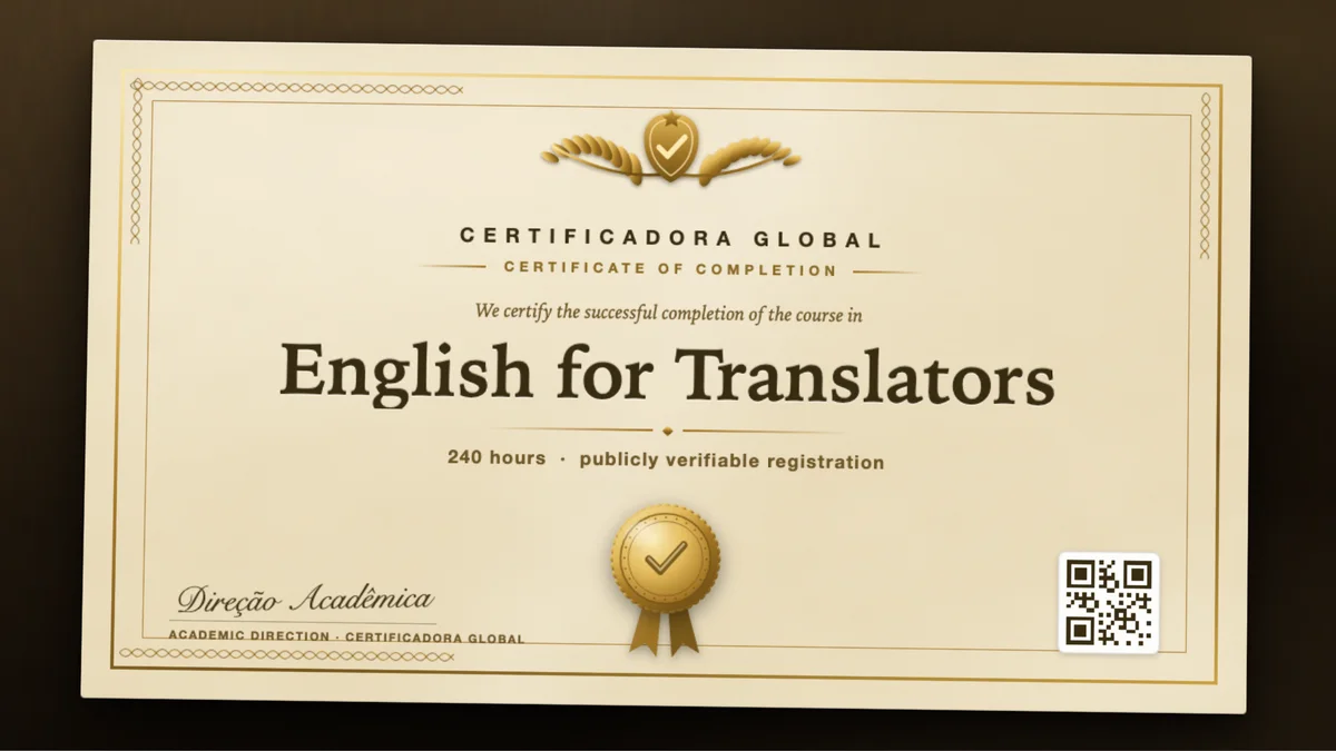 Cover of the English for Translators course