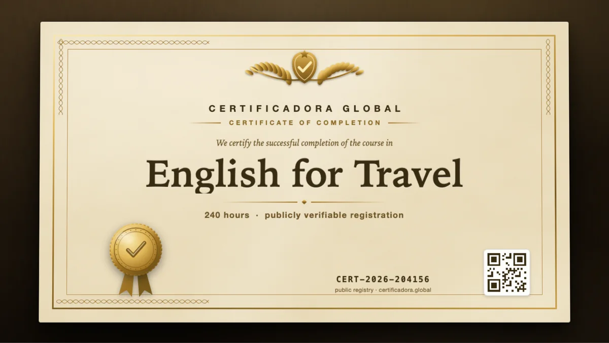 Cover of the English for Travel course