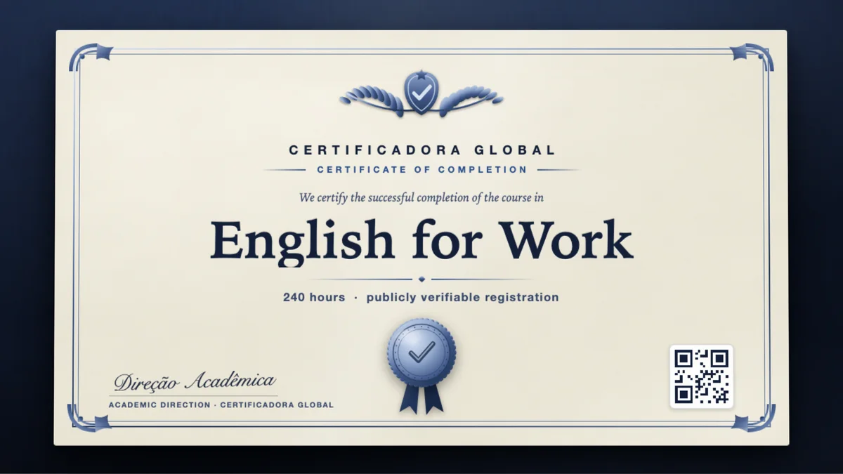 Cover of the English for Work course