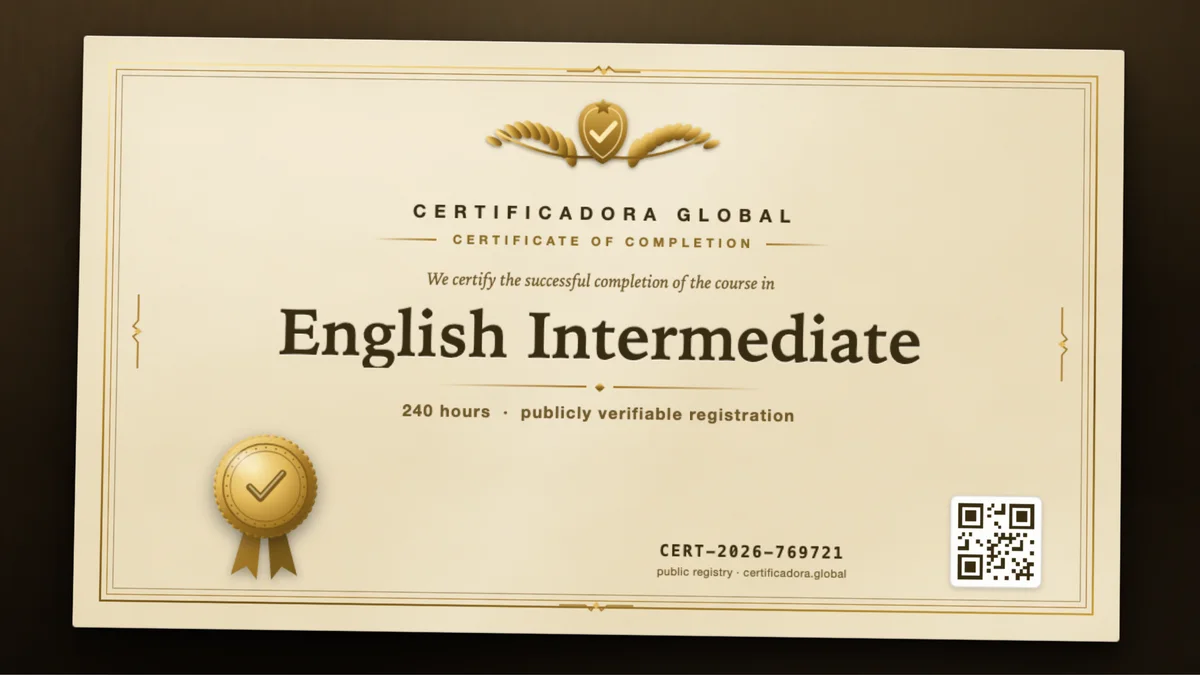 Cover of the English Intermediate course