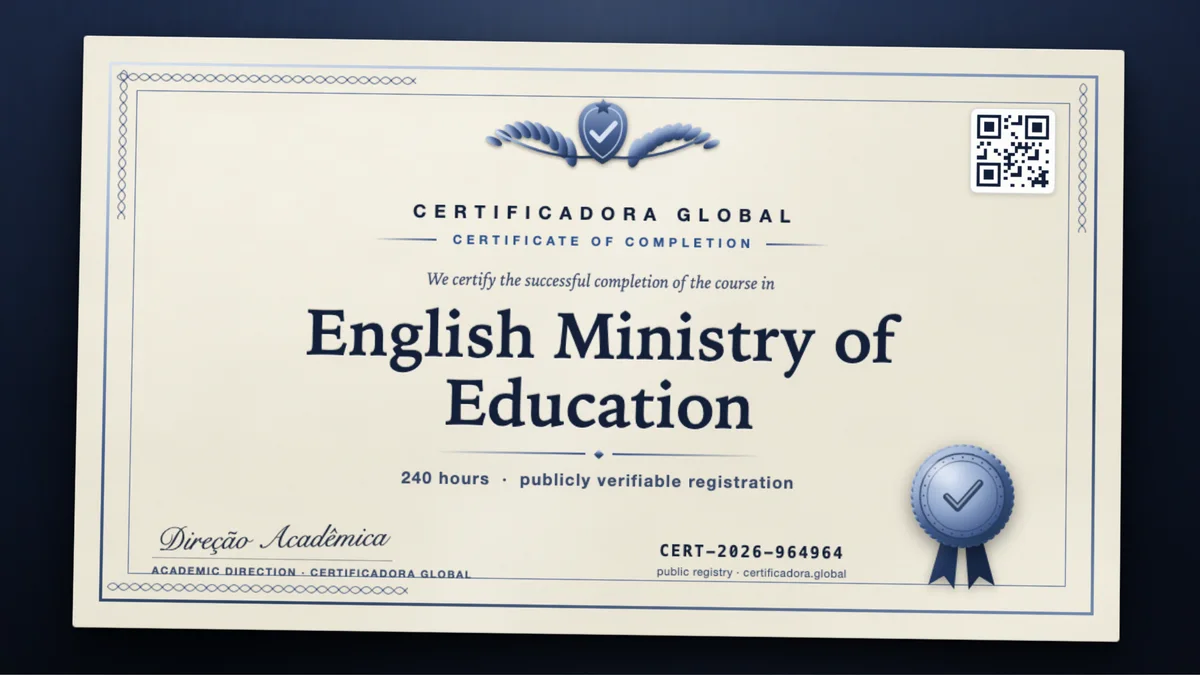 Cover of the English Ministry of Education course