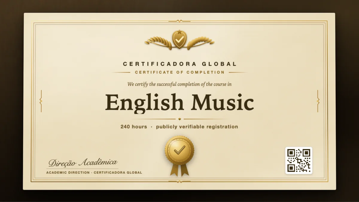 Cover of the English Music course
