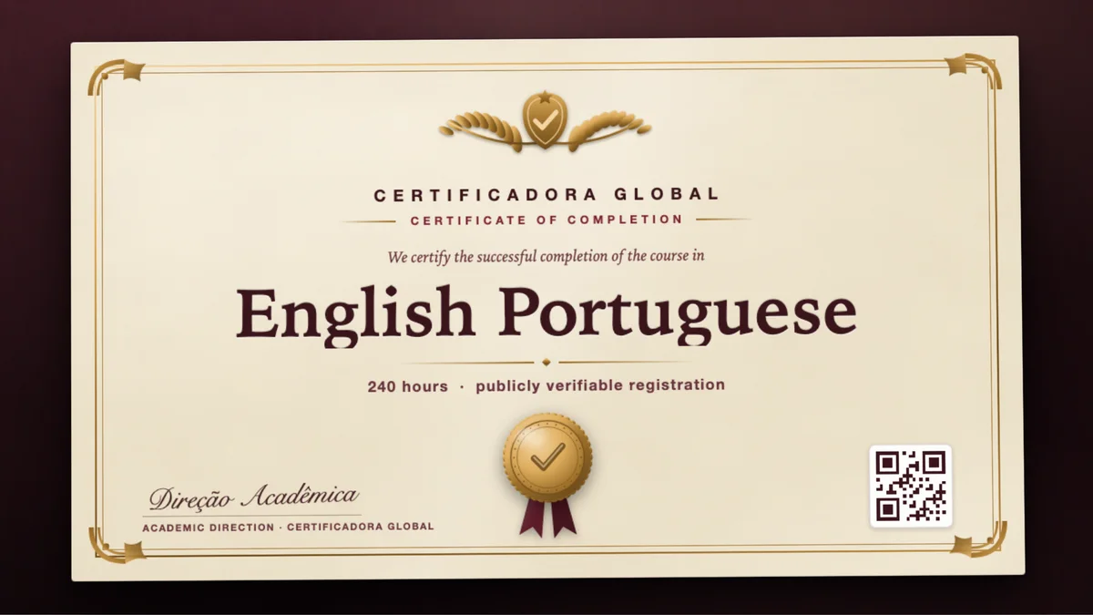 Cover of the English Portuguese course