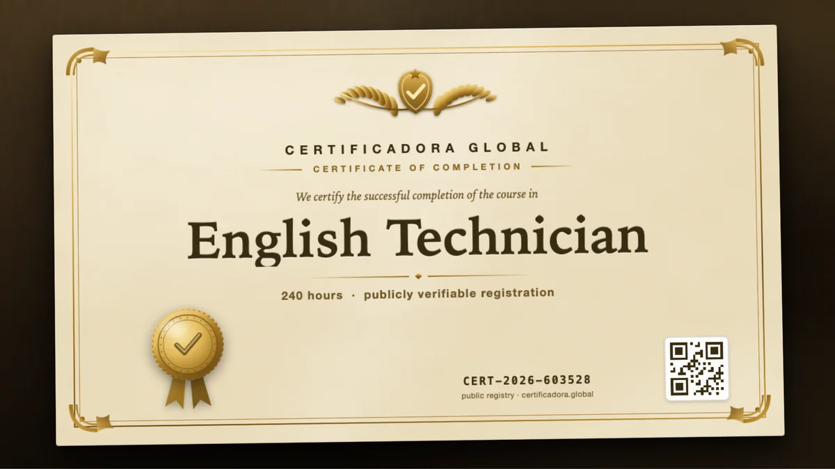 Cover of the English Technician course