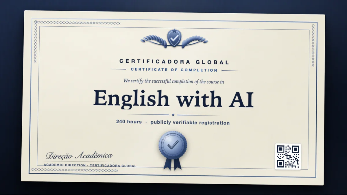 Cover of the English with AI course