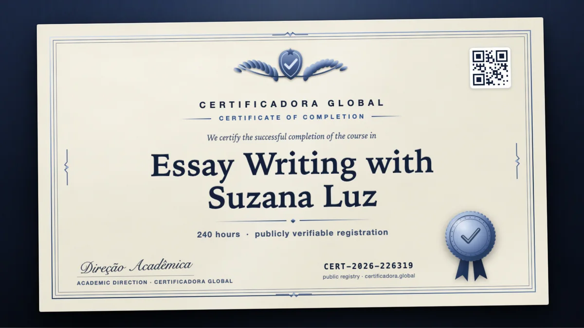Cover of the Essay Writing with Suzana Luz course