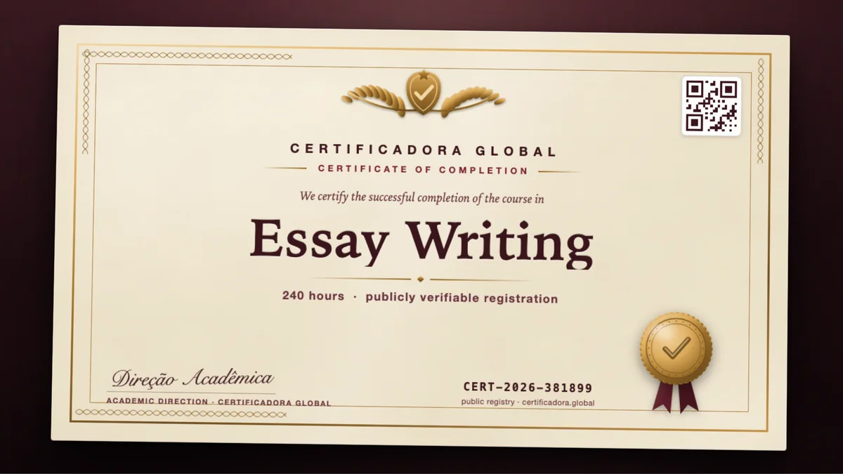 Cover of the Essay Writing course