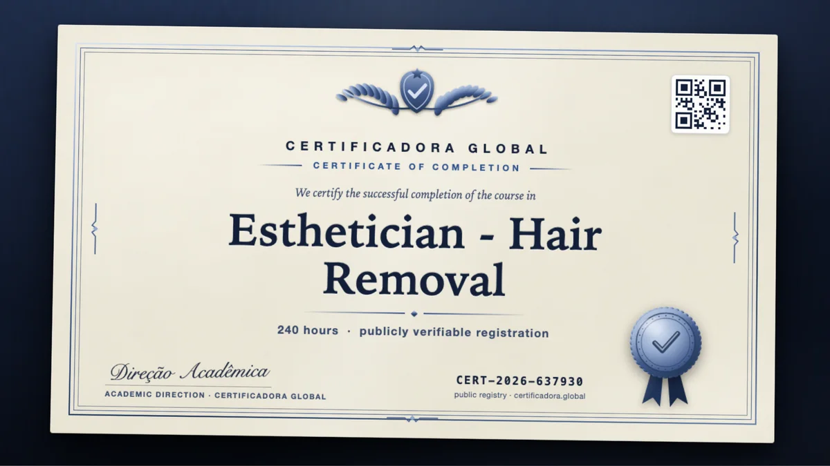 Cover of the Esthetician - Hair Removal course