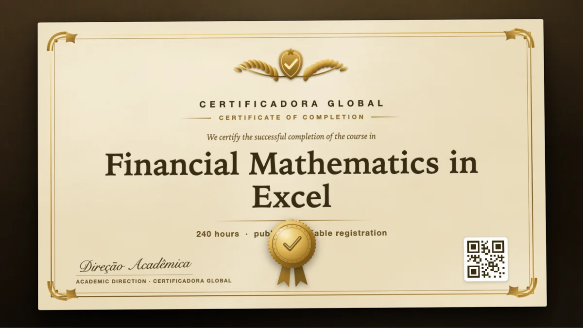 Cover of the Financial Mathematics in Excel course