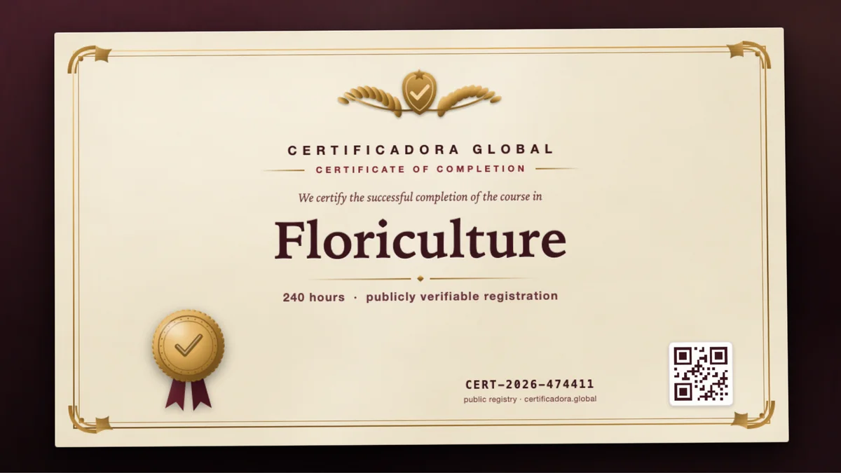 Cover of the Floriculture course