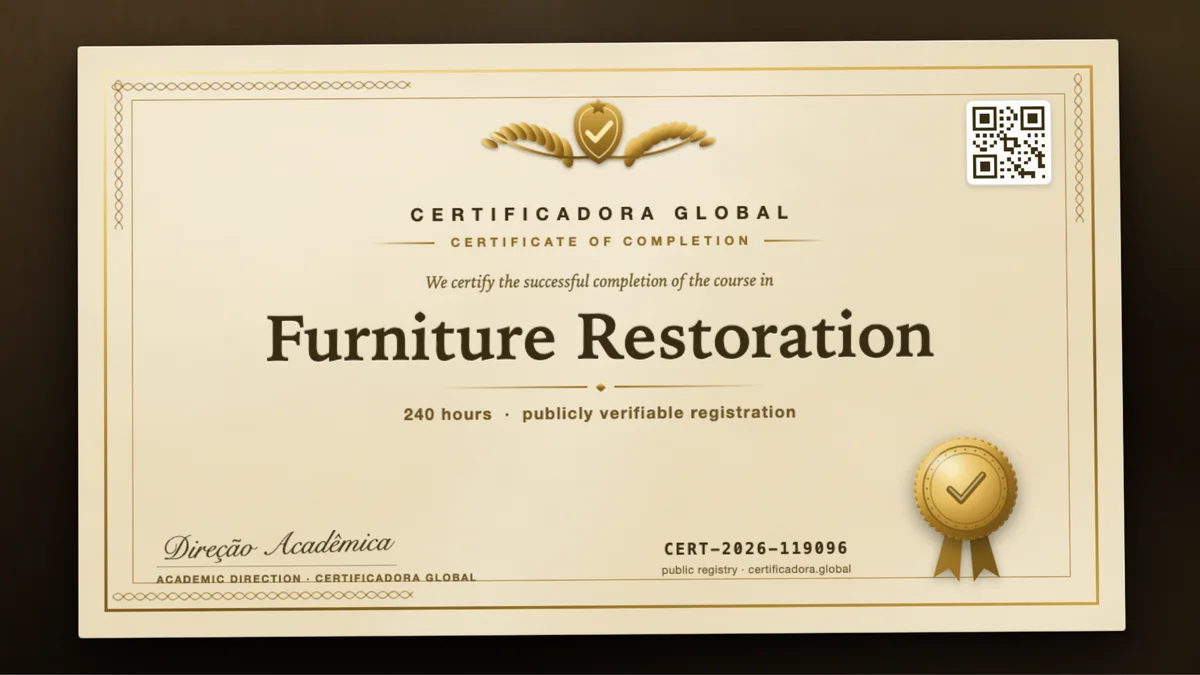 Cover of the Furniture Restoration course