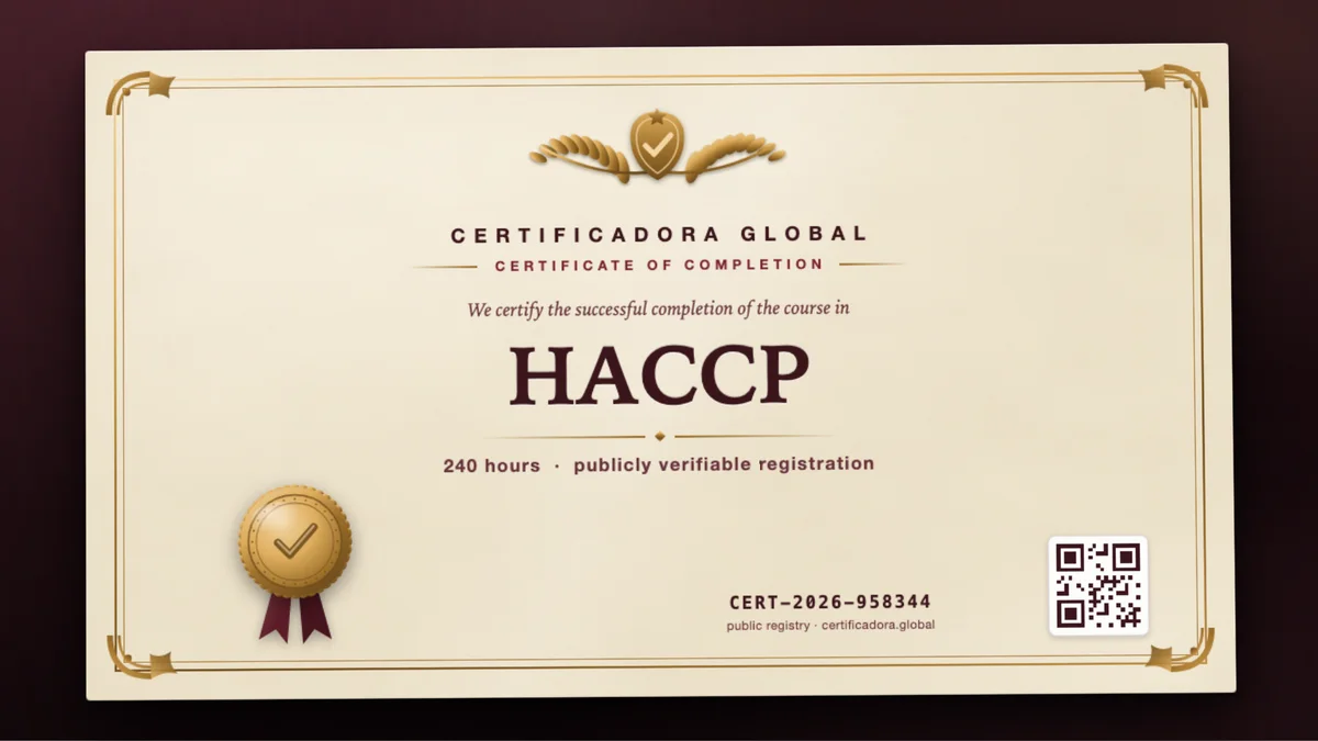 Cover of the HACCP course