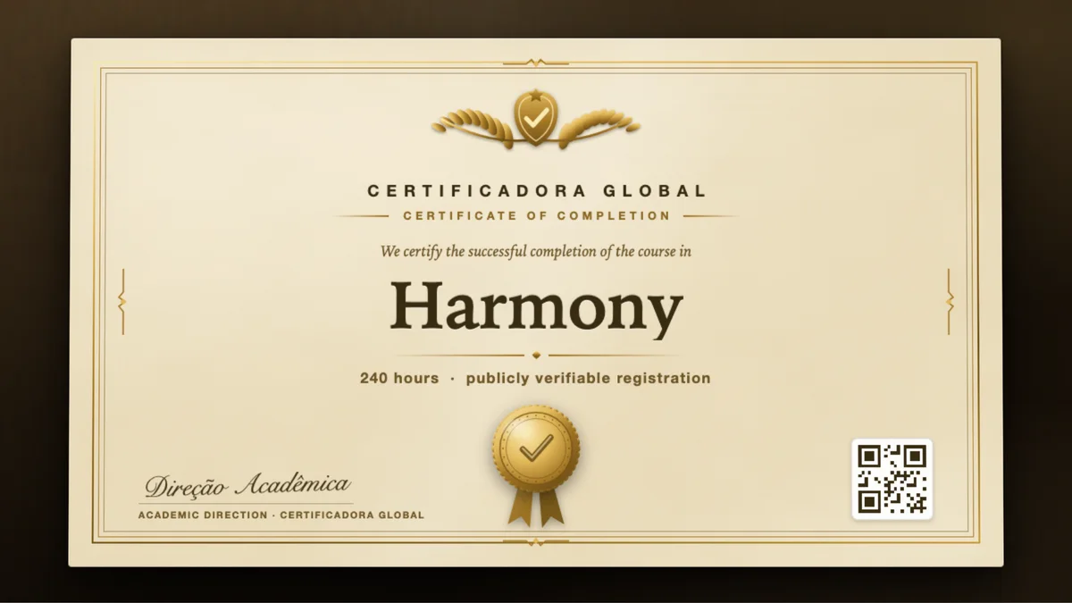 Cover of the Harmony course