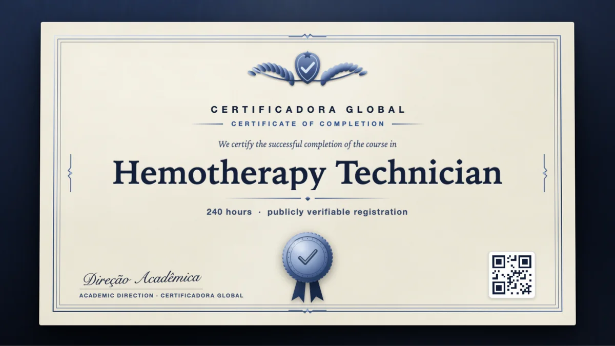 Cover of the Hemotherapy Technician course