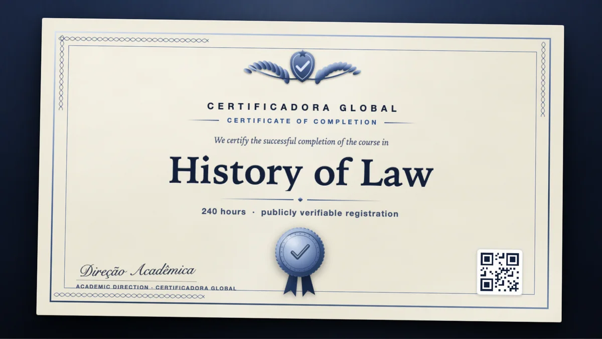 Cover of the History of Law course