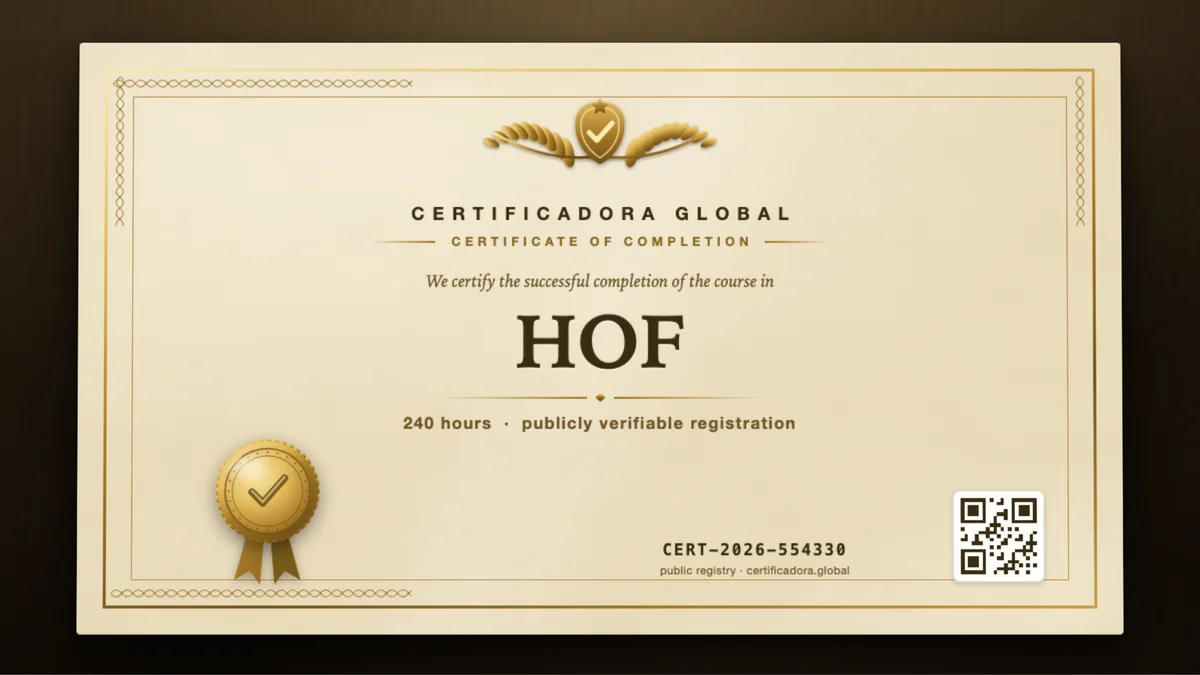Cover of the HOF course