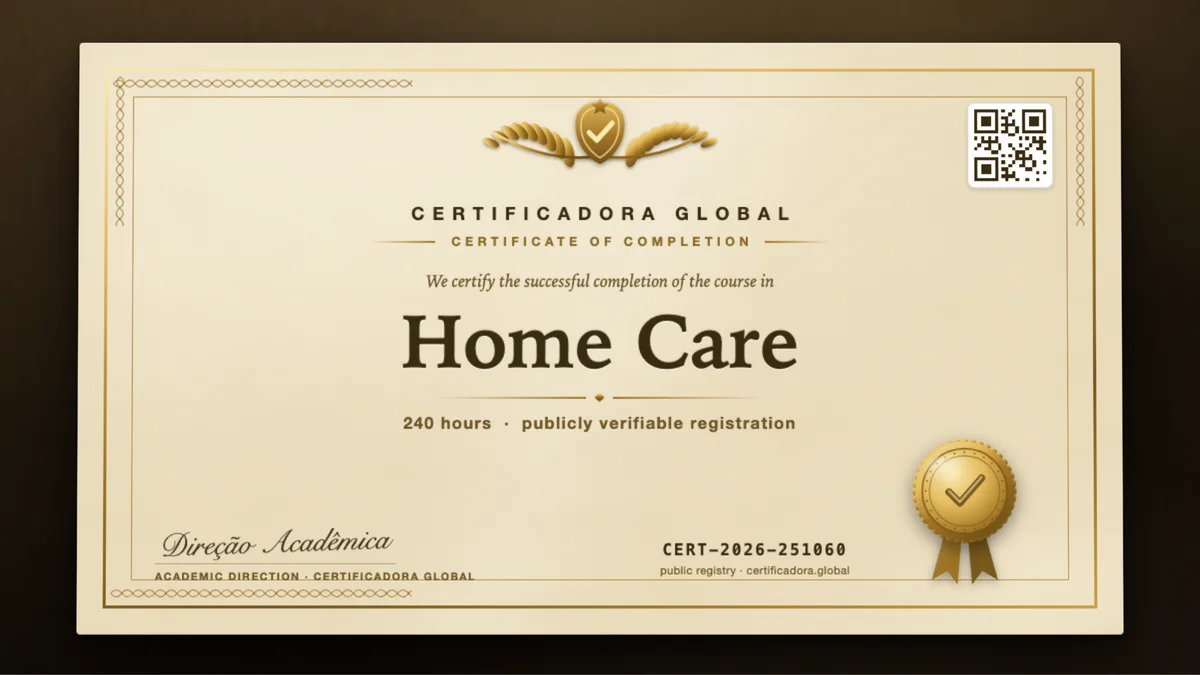 Cover of the Home Care course