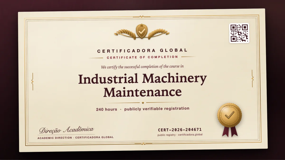 Cover of the Industrial Machinery Maintenance course