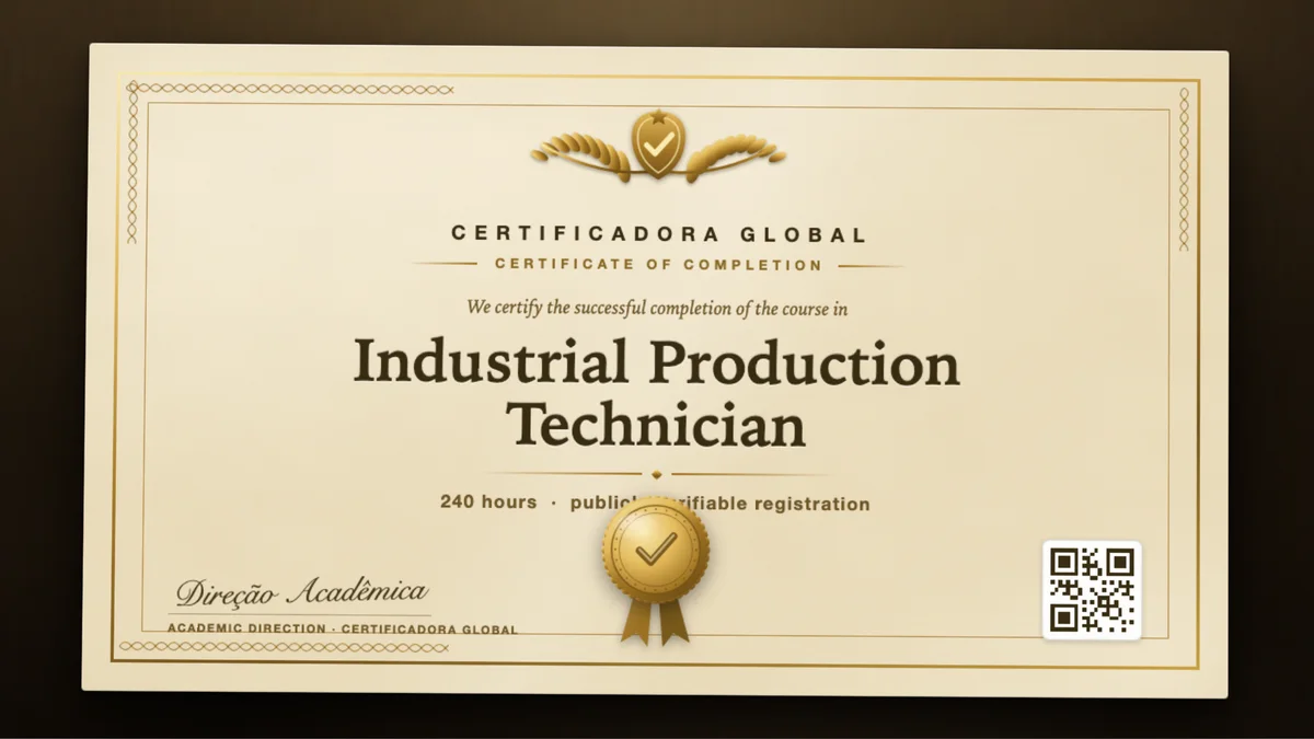 Cover of the Industrial Production Technician course