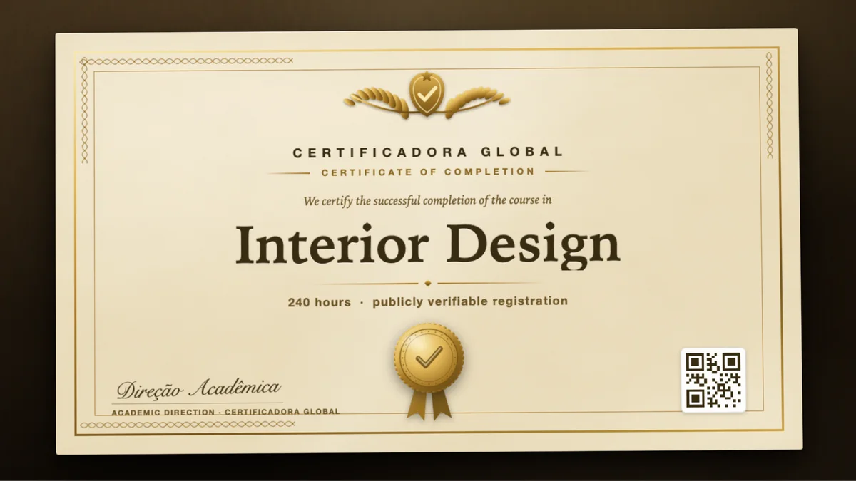 Cover of the Interior Design course