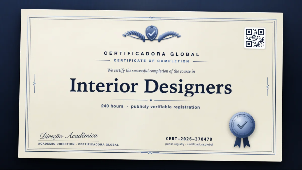 Cover of the Interior Designers course
