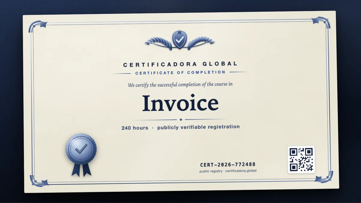 Cover of the Invoice course