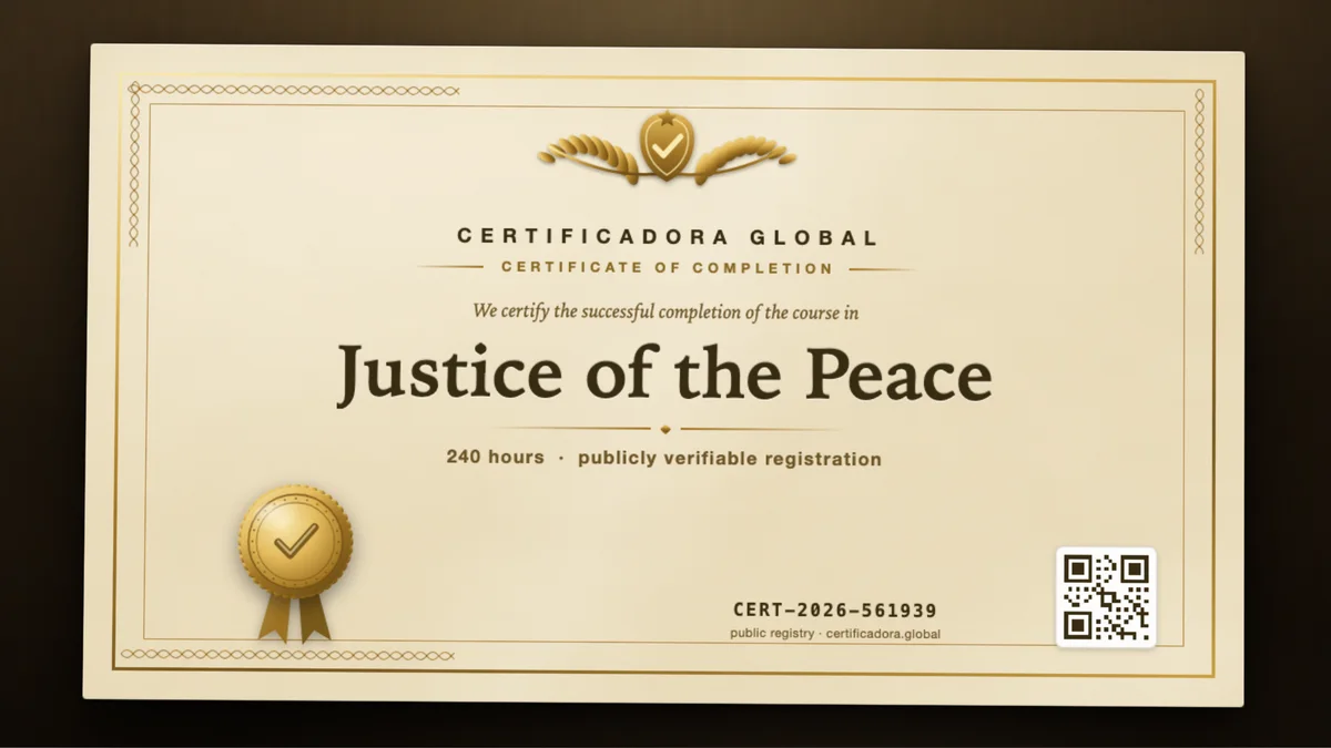 Cover of the Justice of the Peace course