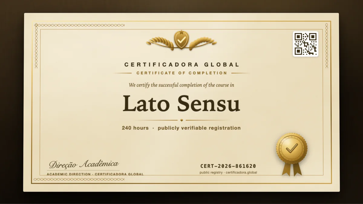 Cover of the Lato Sensu course