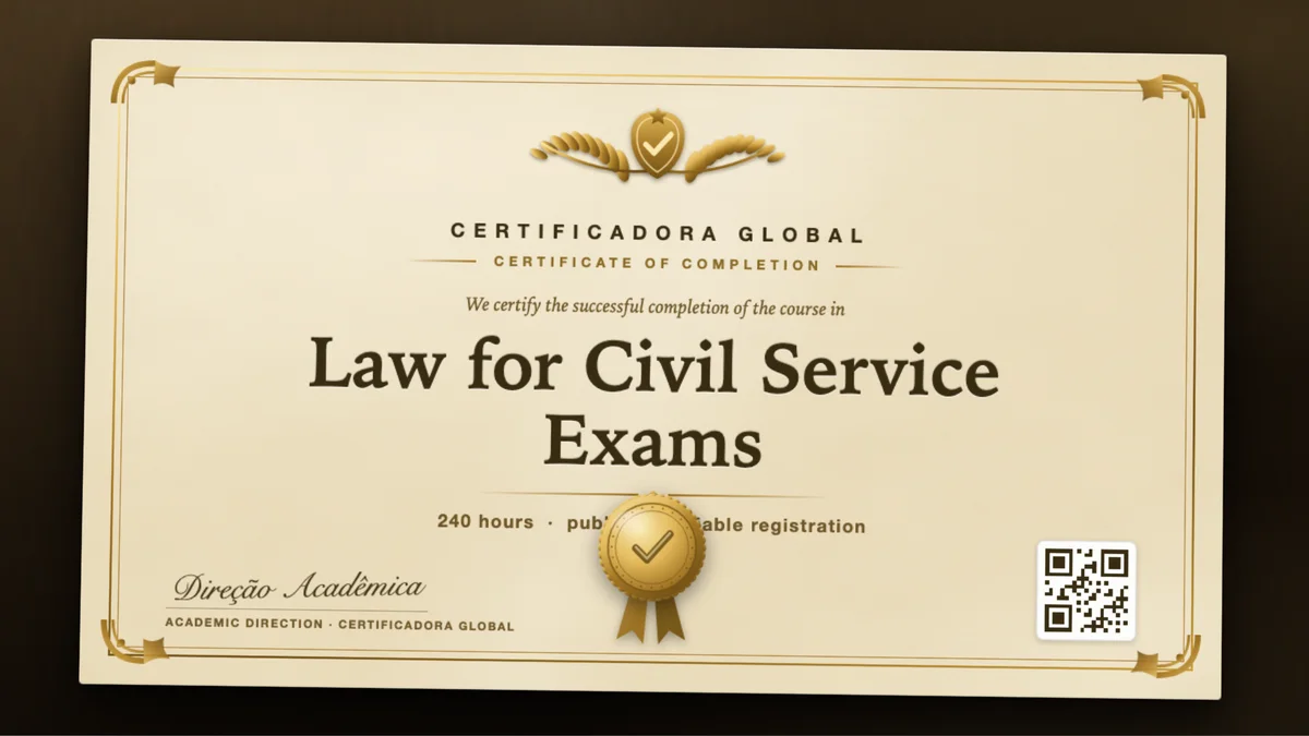 Cover of the Law for Civil Service Exams course