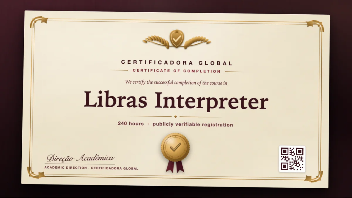 Cover of the Libras Interpreter course
